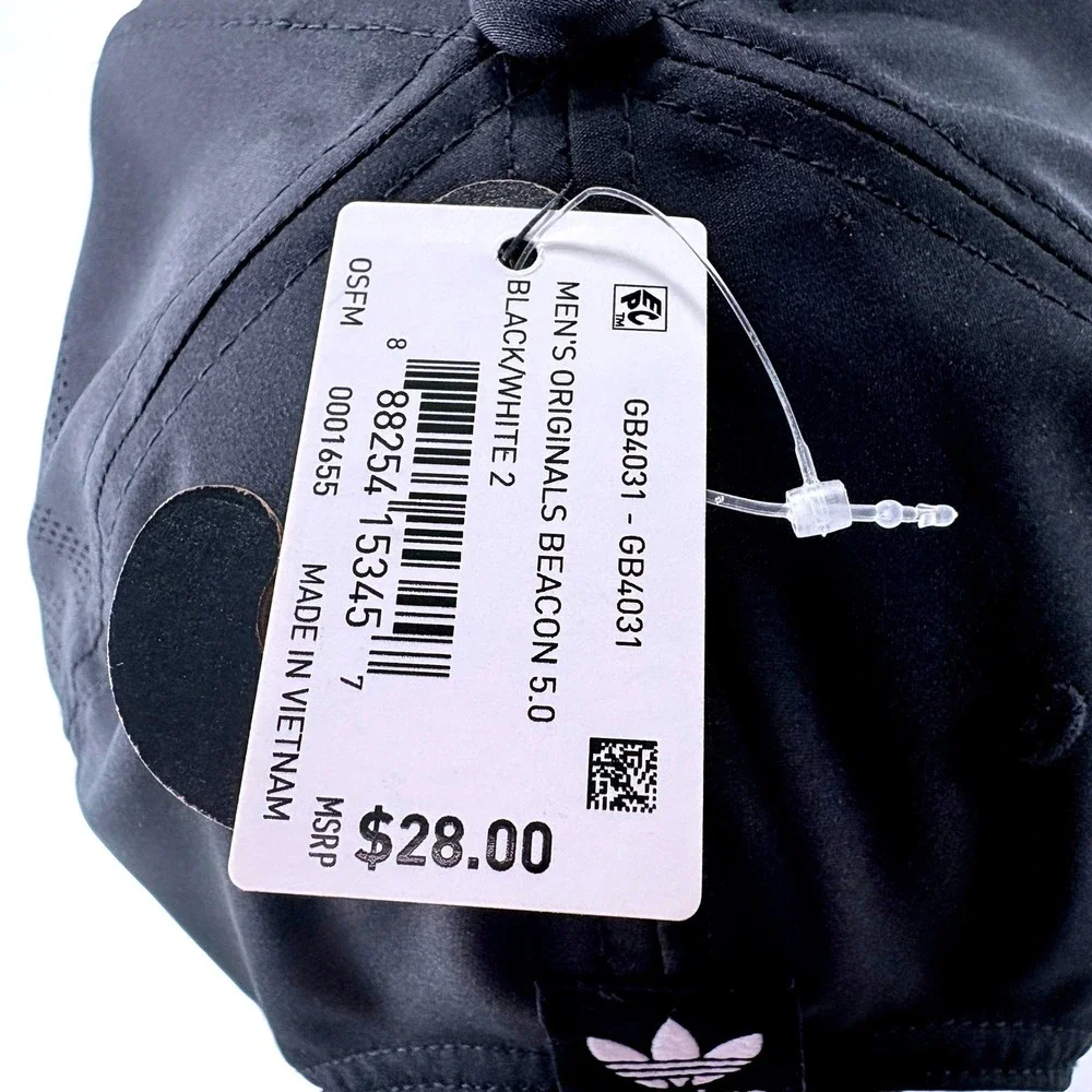 Adidas Originals Beacon 5.0 Mens Black Trefoil Snapback Hat Cap
